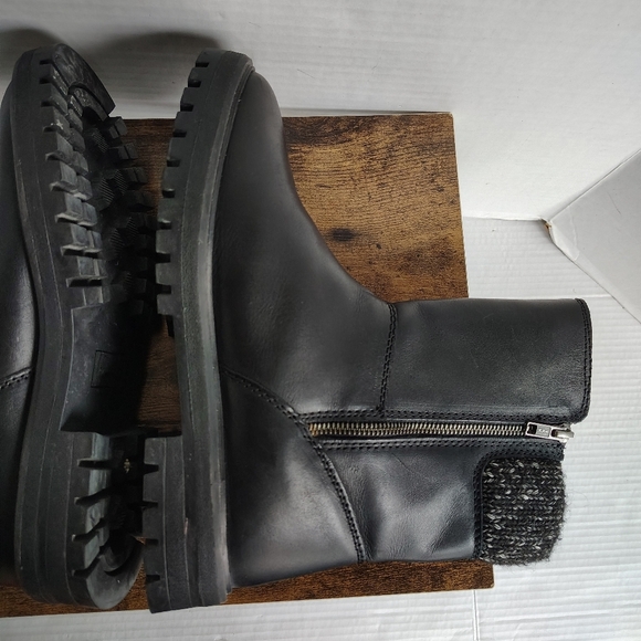 Cougar Black Winter Boots with Textured Upper and Chunky Sole - Picture 17 of 17